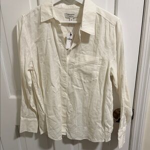 Banana Republic Cream Button-Up Shirt NWT